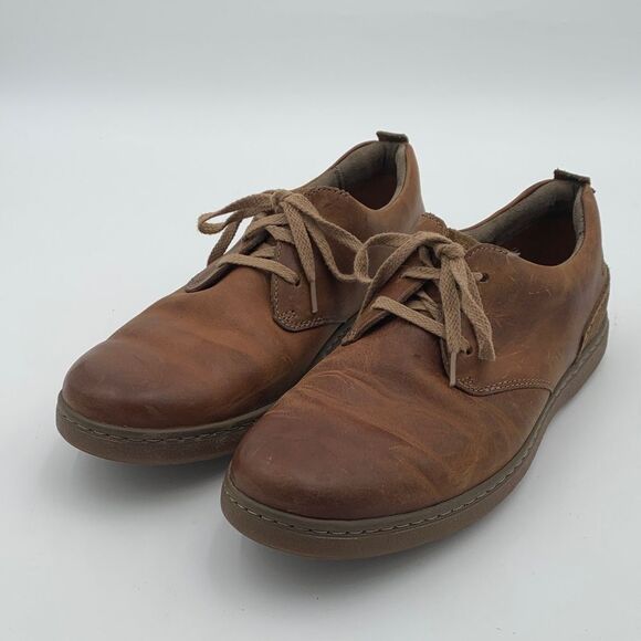Clarks Unstructured Un.Map Lace Leather Oxfords | Men’s 9.5M | Brown main image 8